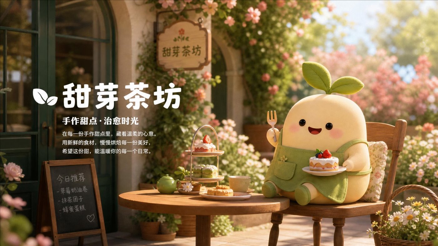 AI 甜芽茶坊 IP 视觉系统