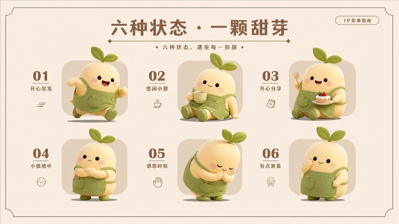 甜芽茶坊 · 状态与动作