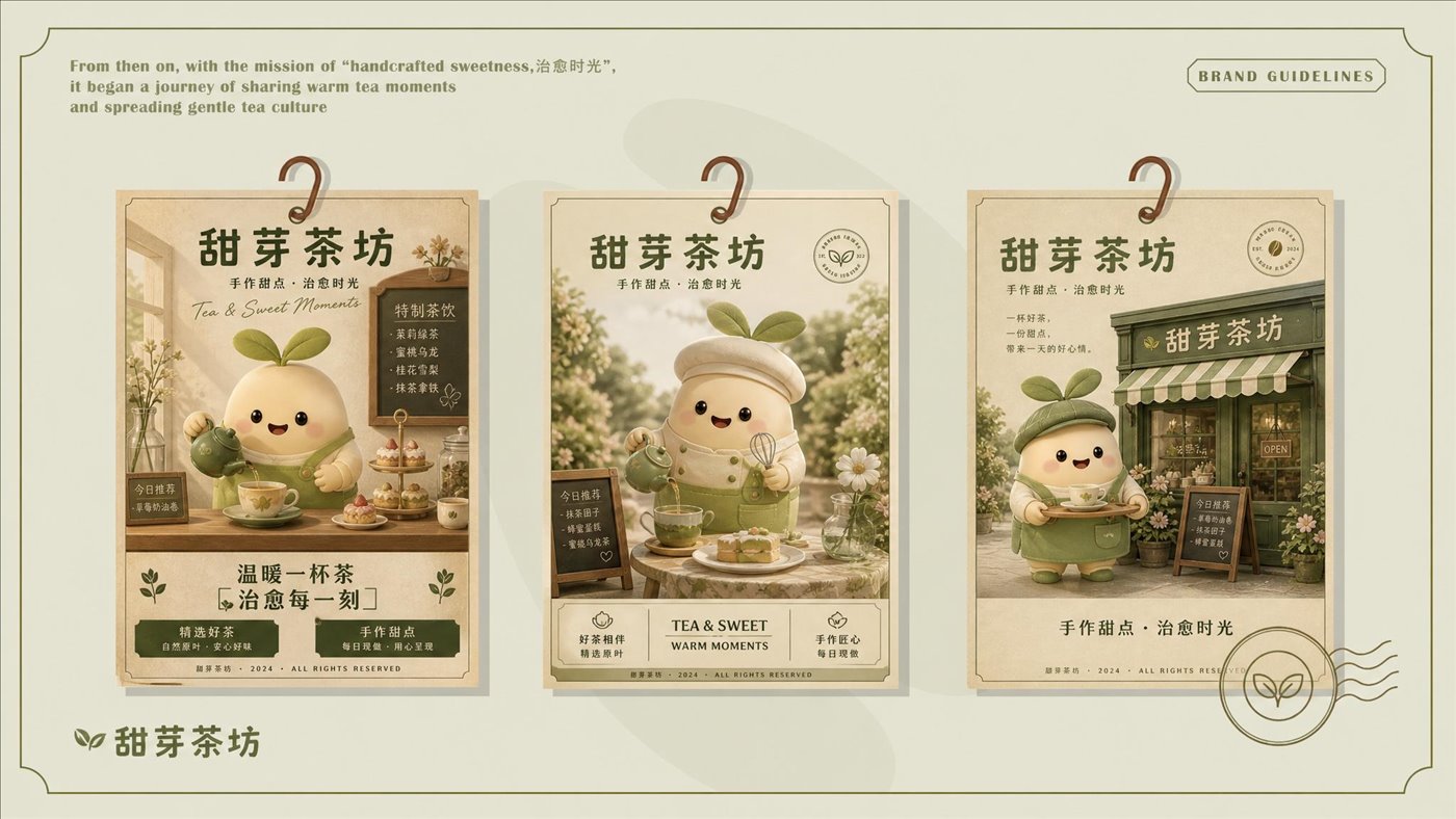 甜芽茶坊 · 传播物料组合