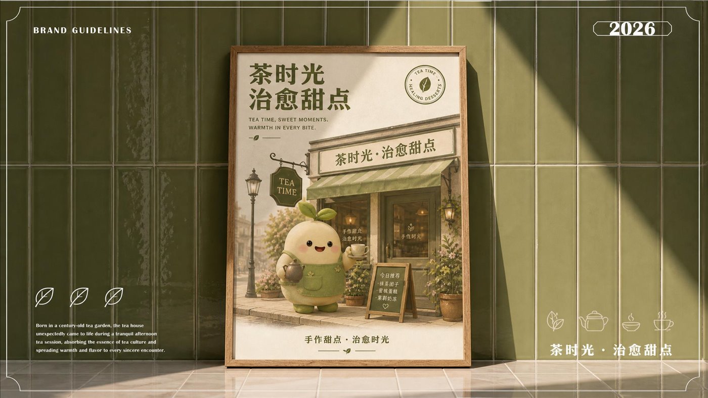 甜芽茶坊 · 海报应用效果